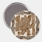 イーグルアステカウォリアー部族古代アート マグネット (正面/裏面)