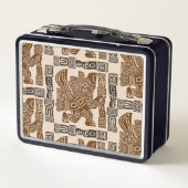 イーグルアステカウォリアー部族古代アート メタルランチボックス (裏面)