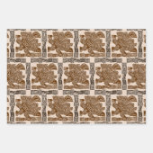 イーグルアステカウォリアー部族古代アート ラッピングペーパーシート (正面)