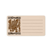 イーグルアステカウォリアー部族古代アート ラベル (正面)