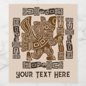 イーグルアステカウォリアー部族古代アート ワインラベル (シングルラベル)