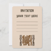 イーグルアステカウォリアー部族古代アート 招待状 (裏面)