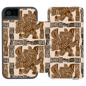 イーグルアステカウォリアー部族古代アート INCIPIO iPhoneウォレットケース (フォリオ Open)