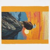 イーグルアットサンセット フリースブランケット (正面(横))