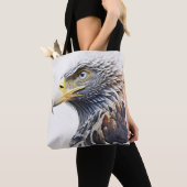 イーグルアニマルポートレート自然絵画野生生物 トートバッグ (クローズアップ)