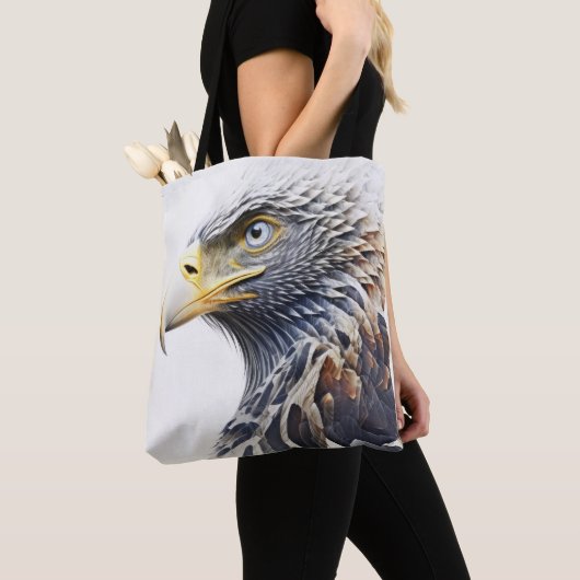 イーグルアニマルポートレート自然絵画野生生物 トートバッグ (クローズアップ)