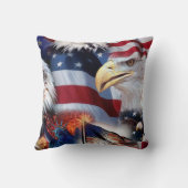 イーグルアメリカ国旗の装飾用クッション クッション (裏面)