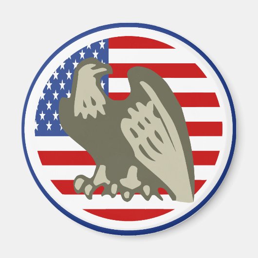 イーグルアメリカ国旗 マグネット (正面)