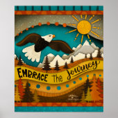 イーグルインスパイア山脈の引用文モダン風景 ポスター (正面)