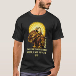 イーグルウィングスのブラックのキリスト教Tシャツ Tシャツ