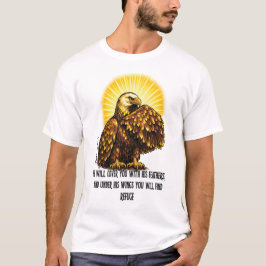 イーグルウィングスの下のクリスチャンTシャツ Tシャツ