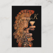 イーグルウイングモノグラムを有するアンティーク騎士ヘルメット 名刺 (裏面)