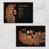 イーグルウイングモノグラムを有するアンティーク騎士ヘルメット 名刺 (正面/裏面)