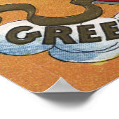 イーグルエンブレムの花火、旗シールド ポスター (角)