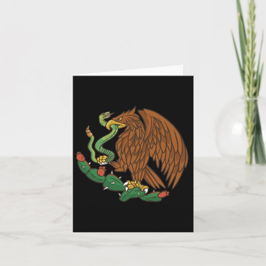 イーグルエンブレムメキシコ国旗Cinco De Mayo Mex カード (正面)