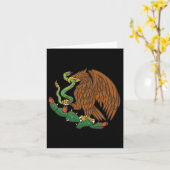 イーグルエンブレムメキシコ国旗Cinco De Mayo Mex カード (黄色い花)