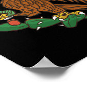 イーグルエンブレムメキシコ国旗Cinco De Mayo Mex ポスター (角)