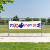 イーグルエンブレム付き愛国的な垂直ウェルカムサイン 横断幕 (インサイチュ)