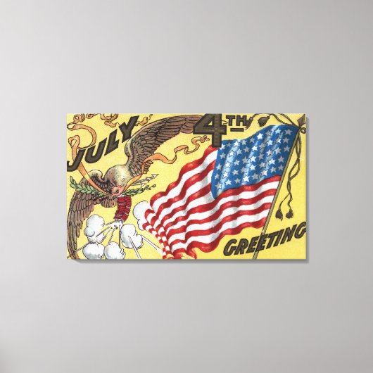 イーグルエンブレム花火大会,旗 キャンバスプリント (正面)