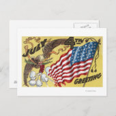 イーグルエンブレム花火大会,旗 ポストカード (正面/裏面)