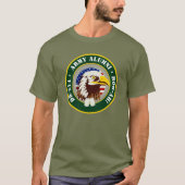 イーグルエンブレムUSAフラグ | DD 214 陸軍同窓会 Tシャツ (正面)