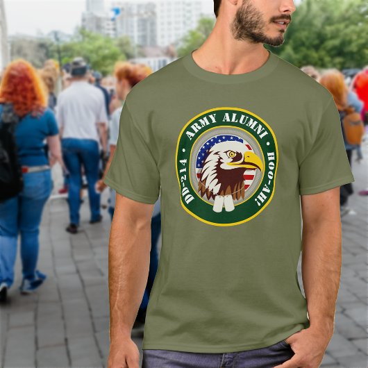 イーグルエンブレムUSAフラグ | DD 214 陸軍同窓会 Tシャツ