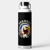 イーグルエンブレムUSA国旗 |グランドパDD 214ブラック ウォーターボトル (背面)