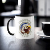 イーグルエンブレムUSA国旗 |グランドパDD 214ブラック マグカップ
