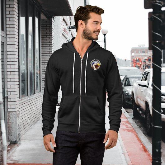 イーグルエンブレムUSA国旗 | DD 214同窓生ブラック パーカ