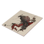イーグルオンザパインブランチの雨浮世絵 タイル (側面)