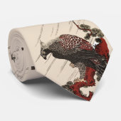 イーグルオンザパインブランチの雨浮世絵 ネクタイ (ロール)