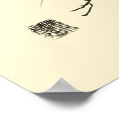 イーグルオンパインアンティーク日本のプリント ポスター (角)