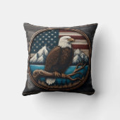 イーグルオンブランチ，アメリカ国旗 クッション (裏面)
