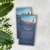 イーグルオーバーマウンテンズブルー悔やみや弔慰サンキュー サンキューカード