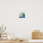 イーグルカラフルスケッチ ポスター (キッチン)