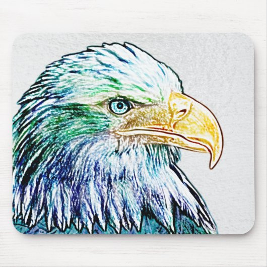 イーグルカラフルスケッチ マウスパッド (正面)