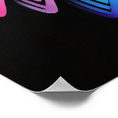 イーグルカラフル抽象芸術スケッチ2:3 ポスター (角)