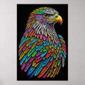 イーグルカラフル抽象芸術スケッチ2:3 ポスター (正面)