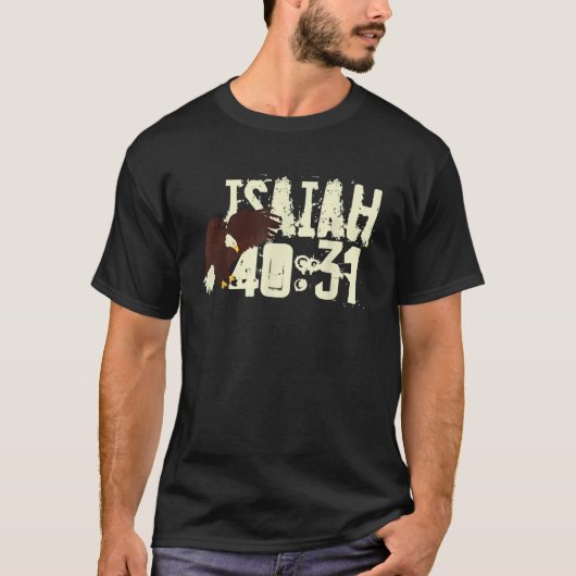 イーグルキリスト教信仰バイブル聖句イザヤ40 31 Soa Tシャツ (正面)