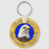 イーグルクラスの懇親会ギフトとテキストまたはロゴ キーホルダー (正面)