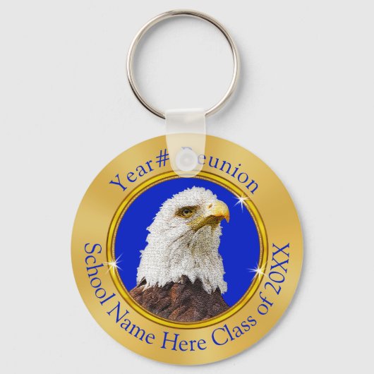 イーグルクラスの懇親会ギフトとテキストまたはロゴ キーホルダー (正面)