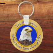 イーグルクラスの懇親会ギフトとテキストまたはロゴ キーホルダー (正面)