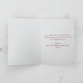 イーグルクリスマスカード付き雪景色 カード (内部)