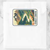 イーグルクリーク オレゴン 色 長方形シール (バッグ)