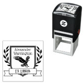 イーグルクレストリボン エクスリブリス 図書館 本の名前 セルフインキングスタンプ (インサイチュ)