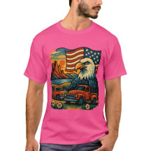 イーグルグローリーヴィンテージティー – 愛国的アメリカ国旗