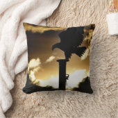 「イーグルサンセット」ハゲの野生動物 クッション (ブランケット)