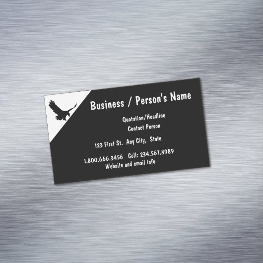 イーグルシルエットバード自然カスタム動物 マグネット名刺 (インサイチュ)