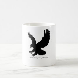 イーグルシルエット モチベーション Keep Your Eye on You コーヒーマグカップ