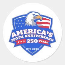 イーグルシールドシール・アメリカ建国250年記念ステッカー